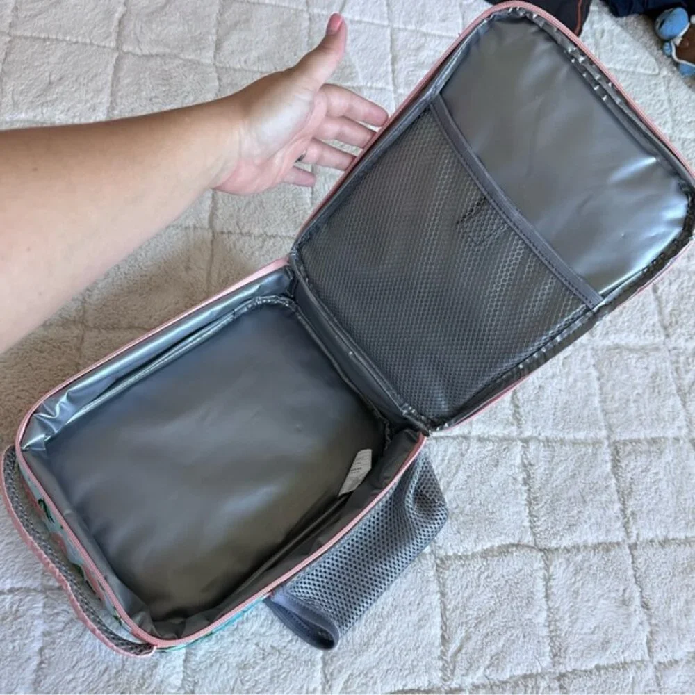 Tal | Blue & Coral Insulated Lunch Box with Hydration Pocket | Kids Lunchbag